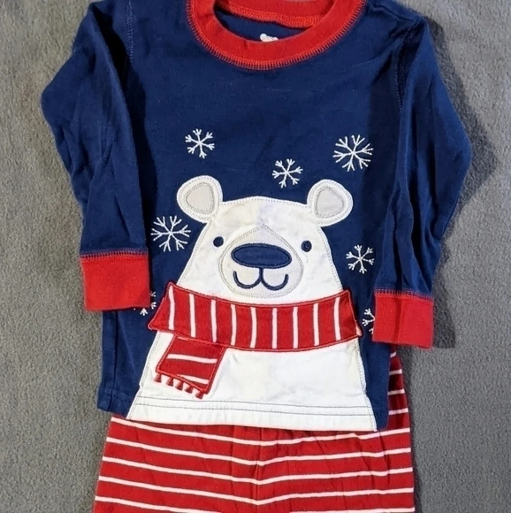 Boys polar bear snowflake 2 piece snug fit pajamas Koala kids size 18 months